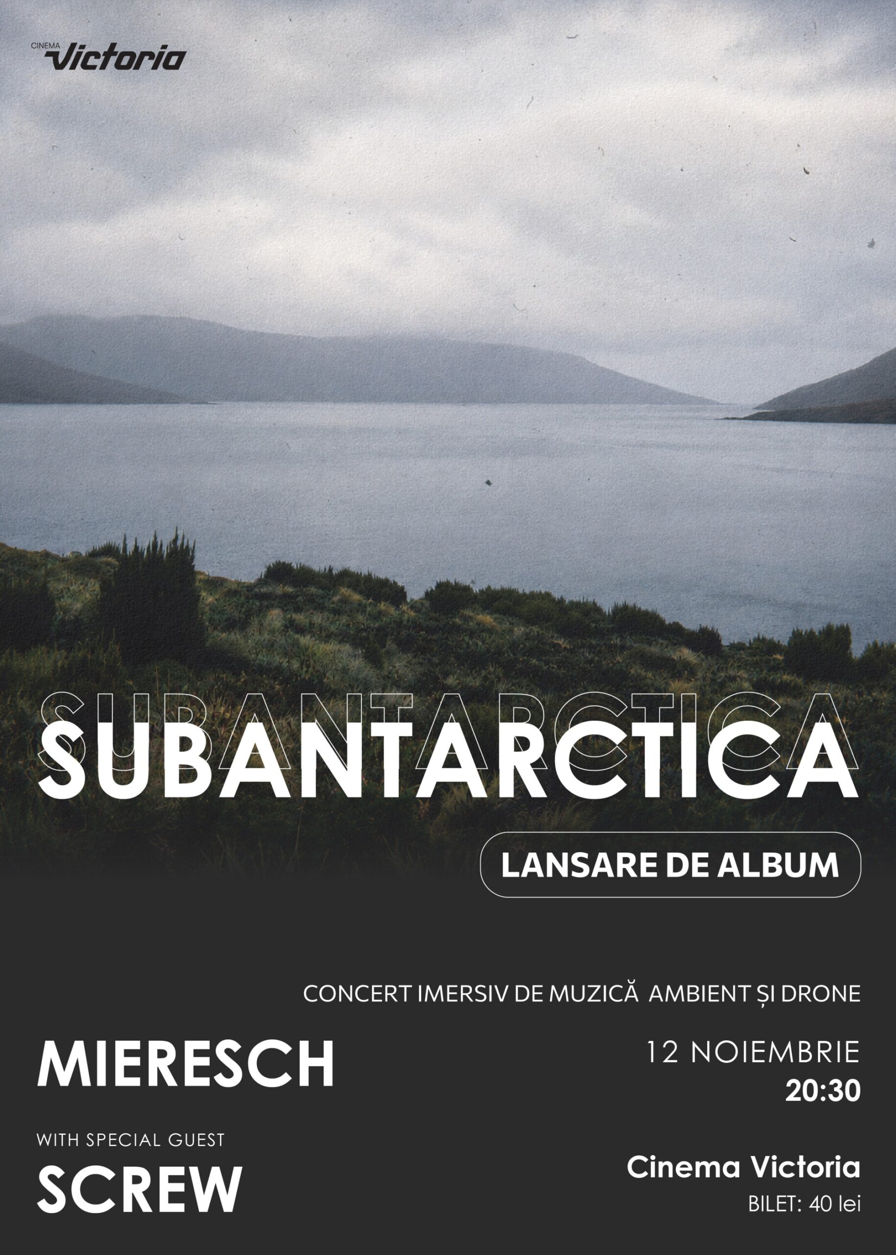 Mieresch. Concert imersiv de muzică ambient și drone: SUBANTARCTICA
